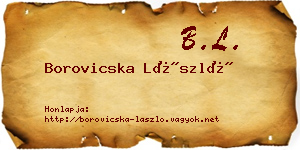 Borovicska László névjegykártya